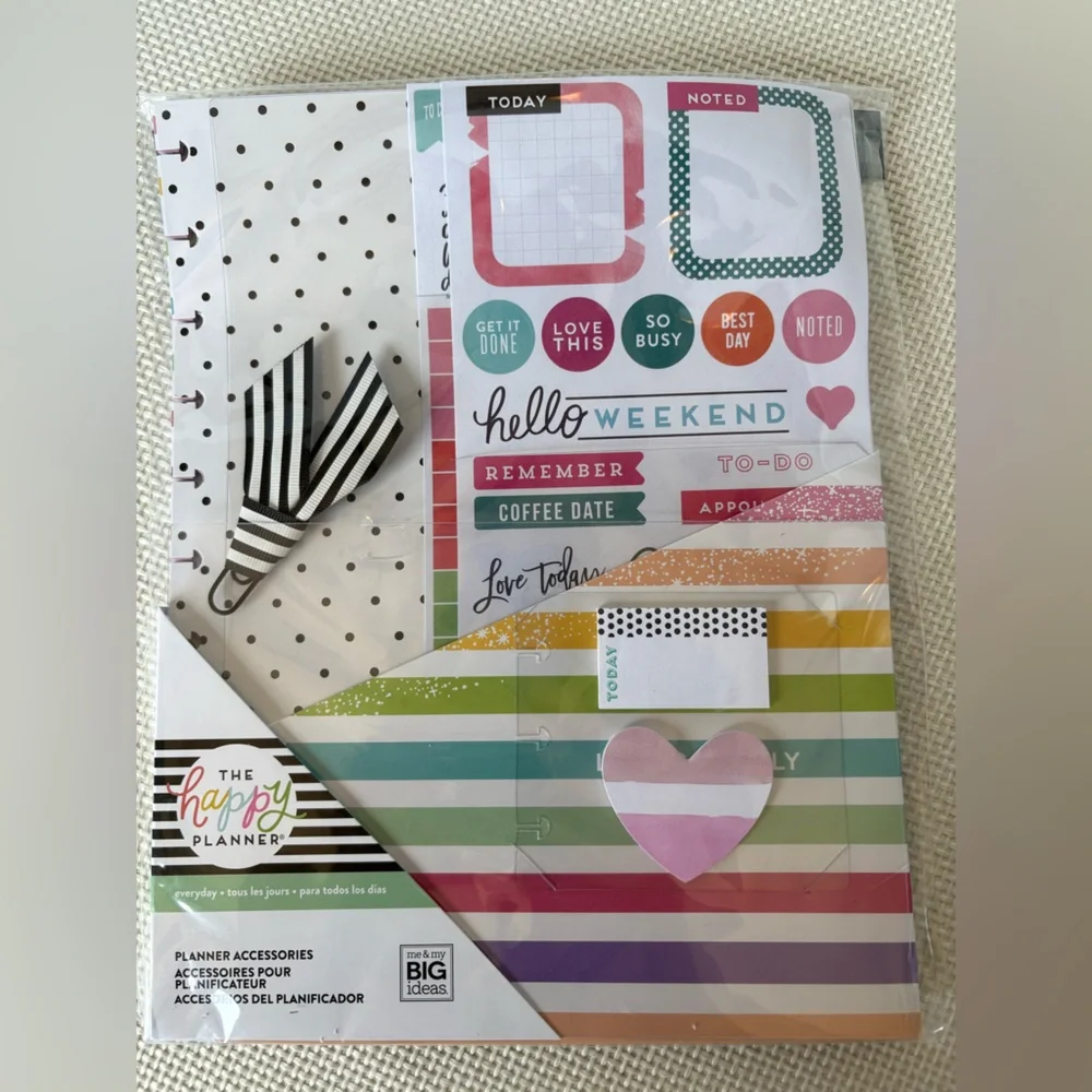 BIG Happy Planner Life Is Lovely Accessories Pack 157 Pieces 8.5×11in NE